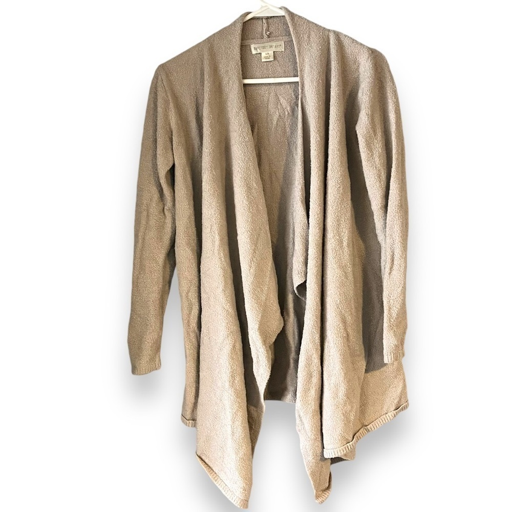 Barefoot dreams bamboo chic lite knit cardigan 436 Cream Beige Cozy Size Small